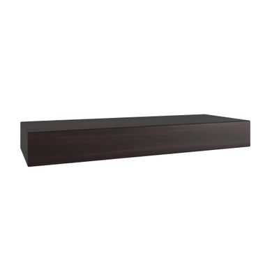 AquaTeak 24" Sermata Mocha-Shield Hollow Floating Teak Wall Shelf