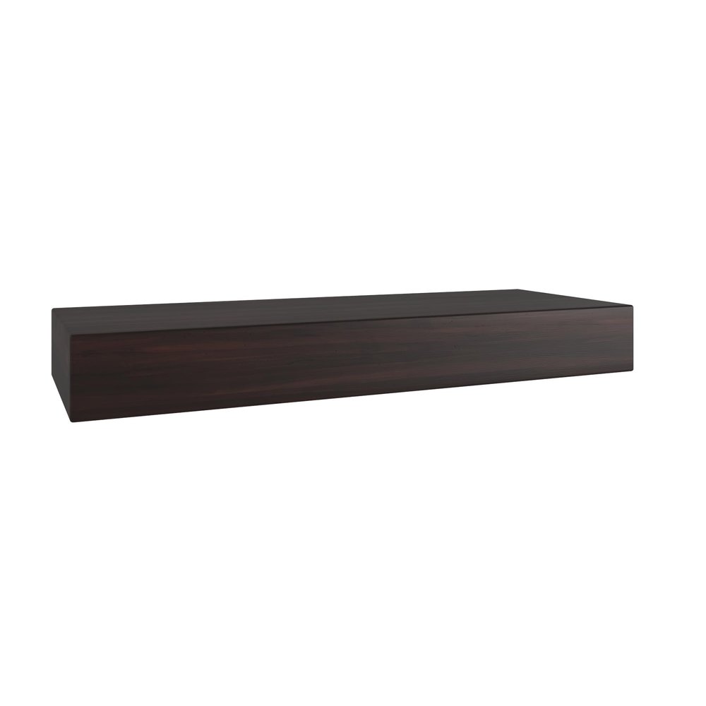 AquaTeak 24" Sermata Mocha-Shield Hollow Floating Teak Wall Shelf