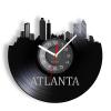 ICECHEN Wall Clock - 12 Inch Atlanta Skyline Vinyl Record Clock GA Georgia Wall Art Atlanta Wall Decor Atlanta Hometown Cityscape Wall Clock USA Travel Gift view 1