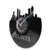 ICECHEN Wall Clock - 12 Inch Atlanta Skyline Vinyl Record Clock GA Georgia Wall Art Atlanta Wall Decor Atlanta Hometown Cityscape Wall Clock USA Travel Gift view 2
