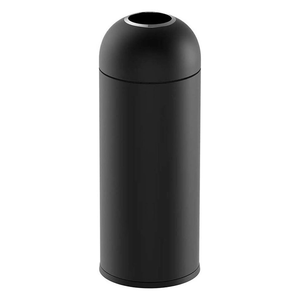moisture Patio Outdoor Trash Can Outdoor Trash Bin Open Top Trash Bin Commercial Trash Bin Office 13 Gallon / 50L Applicable Park Store Aisle Outdoor Trash Can (Color : Black, Size : Large)