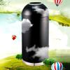 moisture Patio Outdoor Trash Can Outdoor Trash Bin Open Top Trash Bin Commercial Trash Bin Office 13 Gallon / 50L Applicable Park Store Aisle Outdoor Trash Can (Color : Black, Size : Large) view 3