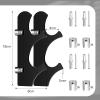 TOPNEW Lightsaber Wall Mount - Clear Acrylic Display Stand Holder for Light Saber Swords Spears Cosplay Props, Horizontal Wall Mount for Collectors Gifts (Black) view 2