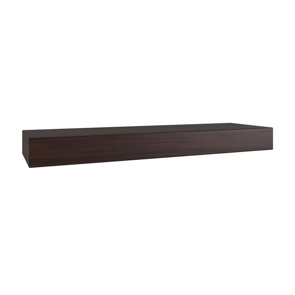 AquaTeak 30" Sermata Mocha-Shield Hollow Floating Teak Wall Shelf