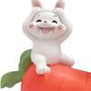 3pcs Carrot Bunny Figurines Miniature Rabbit Carrot Ornament Animal Figures for Christmas Birthday Fairy Garden Decorations view 2