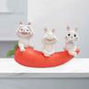 3pcs Carrot Bunny Figurines Miniature Rabbit Carrot Ornament Animal Figures for Christmas Birthday Fairy Garden Decorations view 4