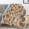 Chow Chow Dog Printed Blanket - Cute Puppy Print Throws Blankets Gift for Dog Lover, Pet Owner - Ultra Soft Warm Fleece Blanket Quilt for All Seasons Bed Sofa view 2