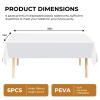 6 Pack Premium Disposable Plastic Tablecloth 54" x 108" Party Table Cloths Disposable for 6 to 8 Foot Tables Indoor or Outdoor Parties Birthdays Weddings Christmas Anniversary Buffet Table (White) view 2
