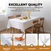 6 Pack Premium Disposable Plastic Tablecloth 54" x 108" Party Table Cloths Disposable for 6 to 8 Foot Tables Indoor or Outdoor Parties Birthdays Weddings Christmas Anniversary Buffet Table (White) view 4
