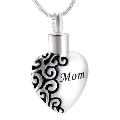 SHEIL Different Versions Paw Print On My Heart Stainless Steel Cremation Jewelry Pendant Pet Memorial Ashes Necklace,2