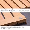 ZXCVBAS Bamboo Duckboard Bath Mat,Non Slip Shower Bathtub Mat,Wooden Tray, Bathtub Accessories, Anti Slip Bath Mats for Tub,Waterproof Wooden Floor Mat for Indoor Or Outdoor,85x100cm/33x39in view 3