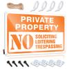Warining Sign Private Property No Trespassing Sign,No Loitering Sign,No Soliciting Sign for Homemetal Sign Metal Sign Lawn Warning Sign Gun Signs for Man Cave ( Size : 20X30CM ) view 1