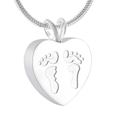 SHEIL Different Versions Paw Print On My Heart Stainless Steel Cremation Jewelry Pendant Pet Memorial Ashes Necklace,7