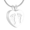 SHEIL Different Versions Paw Print On My Heart Stainless Steel Cremation Jewelry Pendant Pet Memorial Ashes Necklace,7 view 1