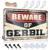 Warning My Neighbor is A Jackass Sign Beware of Gerbil Metal Sign No Treaspassing Signs Metal Rectangle Warning Sign ( Size : 20X30CM ) view 1