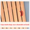 ZXCVBAS Bamboo Duckboard Bath Mat,Natural Wood Bath Shower Mat, Wooden Slatted Duck Board for Bathtub Spa Sauna, Waterproof Large Floor Mat for Indoor and Outdoor,Customizable,85x100cm/33x39in view 3