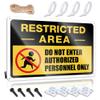 Home Security Signs for Yard Restricted Area Sign, Do Not Enter Sign, Authorized Personnel Only Sign Metal Sign Auto Alarm Sign Mancave Signs and Decor ( Size : 30X40CM ) view 1