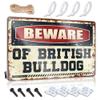 Warning My Neighbor is A Jackass Sign Beware of British Bulldog Metal Sign No Treaspassing Signs Metal Rectangle Warning Sign ( Size : 30X40CM ) view 1