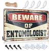 Warning My Neighbor is A Jackass Sign Beware of Entomologist Metal Sign No Treaspassing Signs Metal Rectangle Warning Sign ( Size : 20X30CM ) view 1