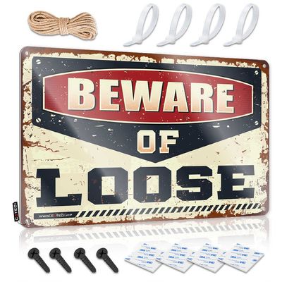 Protected by Armed Property Owner Sign Beware of Loose Metal Sign Security Alert Sign Gun Lovers Gifts for Men ( Size : 30X40CM )