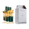 24-Piece Gilded Stainless Steel Flatware Set,Kitchen Utensil Tableware Cutlery Set Service for 6, Steak Cutlery Set for Home and Restaurant (Dark Green) view 2