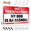 Protected by Armed Property Owner Sign No Trespassing My Dog is an Asshole Metal Sign Security Alert Sign Gun Lovers Gifts for Men ( Size : 20X30CM ) view 1