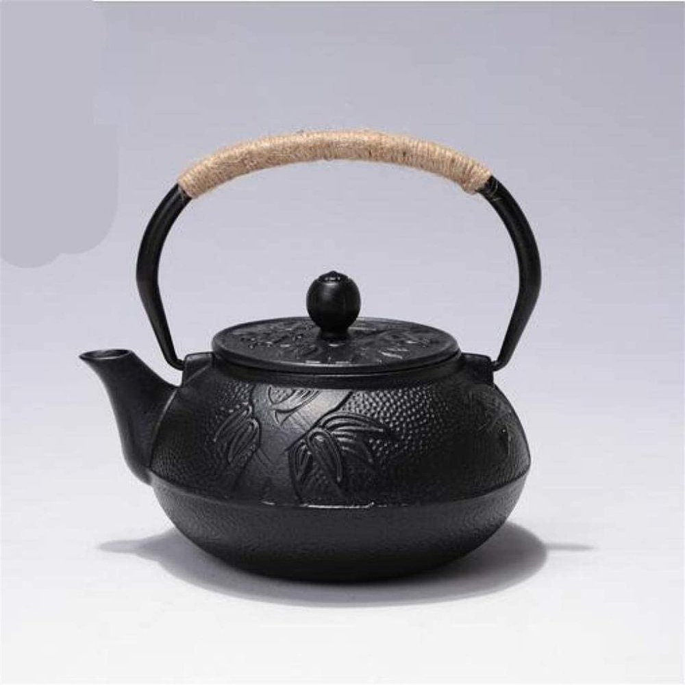 Teapot tool Tea Set Exotic Teapots Cast Iron Teapots Chinese Style Uncoated Cast Iron Kettle Tetsubin Teapot Cooking Tools Black Hobnail Tea Pot Kettle