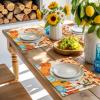 Kitchen Placemat Set 18x12 Inches,Placemats Set of 4,Thanksgiving Harvest Pumpkin Autumn Maple Leaves Table Mats for Home Kitchen Restaurant Thanksgiving Day Party Decoration,Washable view 3