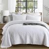Brandream White Quilt Set King Size Cotton Matelasse Coverlet Set Luxury Quilted Comforter Set Fall Winter Bedspreads 3-Piece view 1