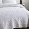 Brandream White Quilt Set King Size Cotton Matelasse Coverlet Set Luxury Quilted Comforter Set Fall Winter Bedspreads 3-Piece view 4