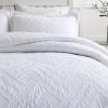 Brandream White Quilts Queen Size Quilt Set Cotton Luxury Matelasse Coverlet Set Modern Farmhouse Quilted Comforter Set 3-Piece view 4
