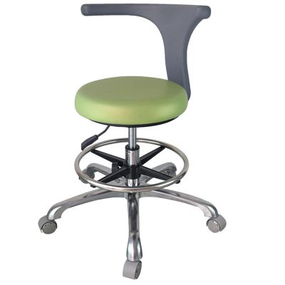 GUNEL Rolling Medical Dental Stool with Footrest and Comfortable Backrest, Adjustable Dentist Task Chair for Office Kitchen Shop Lab Home Hospital (Color : F)
