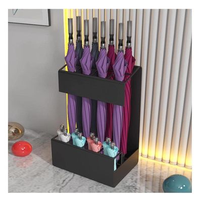 Umbrella Stand Racks Indoor Metal Umbrella Holder, Modern Umbrella Basket at Home Office Cafe Hallway Entrance, 40x30x60cm (Color : Black)