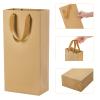 WUWEOT 36 Pack Double Wine Paper Bag, Wine Bottle Bags Bulk Reusable Gift Tote Bag, Kraft Paper Shopping Bags with Handles for Birthday Wedding Christmas Dinner Party view 3