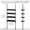 ALLZONE 4 Tier Over The Toilet Storage, Adjustable Wood Over Toilet Bathroom Organizer, Freestanding Shelves, Fit Most Showers Over The Toilet Shelf, 92 to 116 Inch Tall, Black view 2