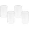 4PCS Candle Holder Sleeve, Open Ended Glass Bottomless Cylindrical Glass Lamp Shade Candle Jar Domes Chimney Tube Cover Cylinder Vase for Wedding Centerpieces Party 7 * 15cm view 1