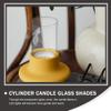 4PCS Candle Holder Sleeve, Open Ended Glass Bottomless Cylindrical Glass Lamp Shade Candle Jar Domes Chimney Tube Cover Cylinder Vase for Wedding Centerpieces Party 7 * 15cm view 4