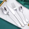 16 Piece Silverware Set for 4 Stainless Steel Flatware Sets Include Knife Fork Spoon Teaspoon Home Kitchen Cutlery Utensil Mirror Polished view 1