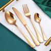 16 Piece Silverware Set for 4 Stainless Steel Rose Gold Flatware Sets Include Knife Fork Spoon Teaspoon Home Kitchen Cutlery Utensil Mirror Polished view 1