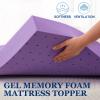 SINWEEK 4 Inch Gel Memory Foam Mattress Topper Ventilated Soft Pressure Relieve Mattress Pad, Breathable Bed Topper, CertiPUR-US Certified, King Size view 3