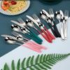 16 Piece Silverware Set for 4 Durable 18/10 Stainless Steel Red Flatware Set for Hotel Restaurant Home Kitchen Dishwasher Safe view 3