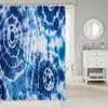 Feelyou Tie Dye Shower Curtain for Kids Boho Hippie Bathroom Shower Curtain Set Trippy Tie Dyed Bath Curtain Decor Bohemian Gypsy Psychedelic Blue Kids Bathroom Accessories 72"x78" view 2