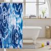 Feelyou Tie Dye Shower Curtain for Kids Boho Hippie Bathroom Shower Curtain Set Trippy Tie Dyed Bath Curtain Decor Bohemian Gypsy Psychedelic Blue Kids Bathroom Accessories 72"x78" view 3