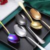 16 Piece Silverware Set for 4 Stainless Steel Colour Flatware Sets Include Knife Fork Spoon Teaspoon Home Kitchen Cutlery Utensil Mirror Polished view 2