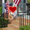 GLOWNOVA 50L Lighted Red, White and Blue Patriotic Window Silhouette Decoration Independence Day Sculpture: I Love USA view 2