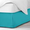 100% Cotton 600 Thread Count Dust Ruffled Classic Tailored Styling Pleated Bed Skirt, 1 Piece Box Pleated Bed Skirt 12" Drop Length (Queen Size, Teal) view 3