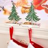 Christmas Tree Stocking Holders for Mantle,Christmas Stocking Holders for Fireplace Weighted Hooks Hanger Farmhouse Christmas Tree Stockings Hanger for Christmas Decoration (Tree 2 Pack) view 2