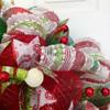 Christmas Elf with Jingling Bells Handmade Deco Holiday Wreath. Available in 24 inch and 28 inch diameters view 3