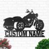 Custom Motorcycle Metal Wall Art, Personalized Motorcycle Garage Name Sign, Customized Family Name Wall Decor, Rustic Home Dcor/Gift-461 view 2