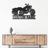 Custom Motorcycle Metal Wall Art, Personalized Motorcycle Garage Name Sign, Customized Family Name Wall Decor, Rustic Home Dcor/Gift-461 view 3
